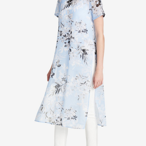 Calvin Klein Printed Chifon Maxi Tunic/dress - Picture 2 of 5